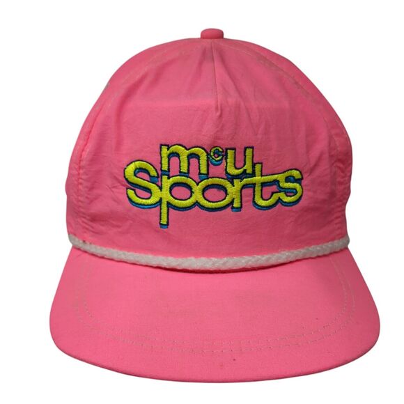 MU Sports Slideback Hat Pink One Size Adjustable Embroidered Rope Imperial - Picture 1 of 10